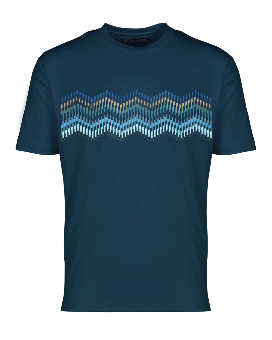 Moda Bandidos Blue Line Chest Zig T-Shirt - Midnight Blue